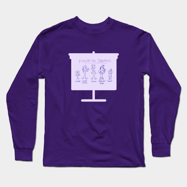 Potential Traitors to F.O.W.L. Long Sleeve T-Shirt by Amores Patos 